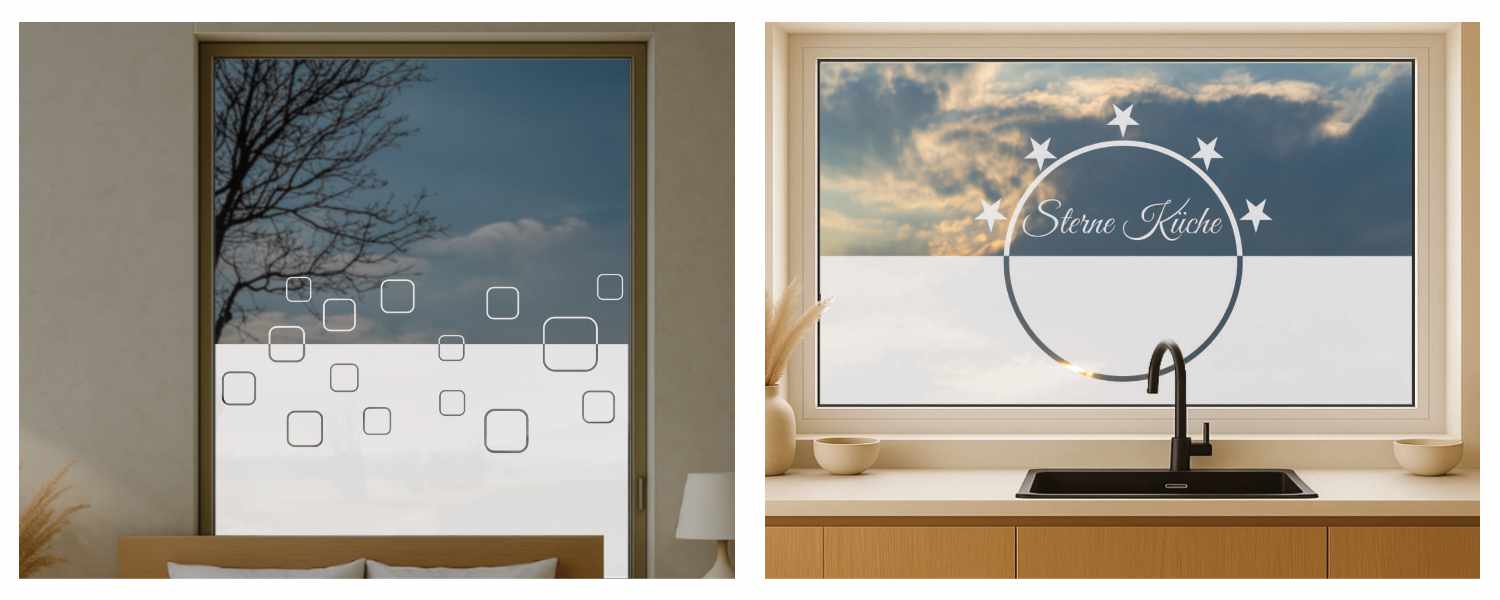 Fensterfolie Motive und Design moderner Sichtschutz für Fenster