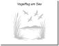 Preview: duschtuerfolie vogelflug am see