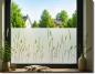 Preview: Milchglasfolie zarte Halme – dekorative Sichtschutzfolie mit Gräsermotiv für Fenster und Türen, blickdicht und hochwertig Made in Germany