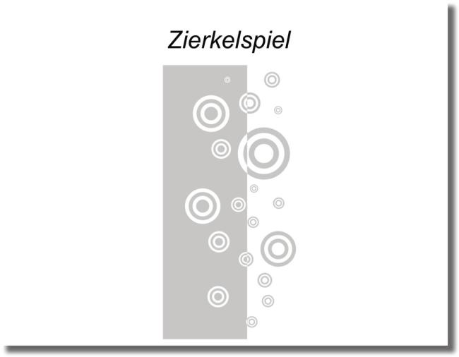 Dekorfoloie Ein Zierkelspiel aus Kreisen und einen rechteckigen Sichtschutz technik