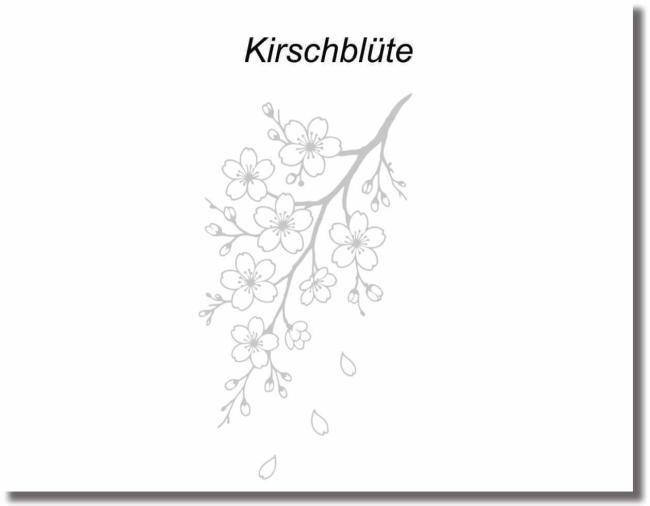 Glastürfolie kirschbluete