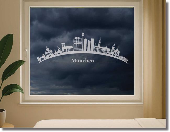 milchglasfolie skyline muenchen gebogen