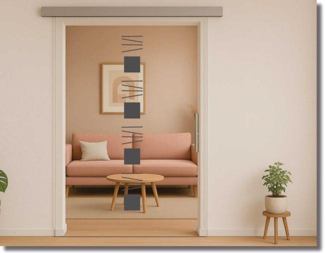 Glastürdekorfolie deco layer