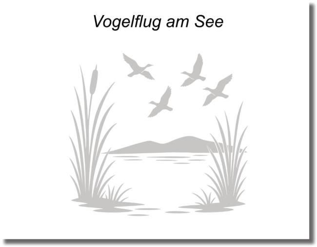 duschtuerfolie vogelflug am see