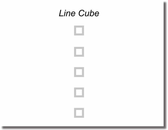 Glastürfolie line cube fuenf quadrate unternander innen offen