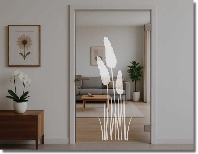 Glasdekorfolie pampas