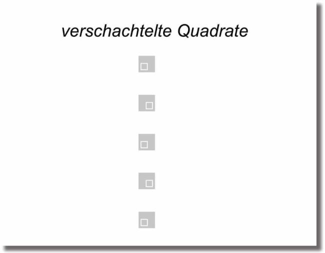 Glastürfolie verschachtelte Quadrate