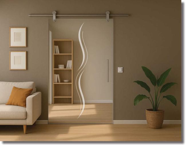 Glasdekorfolie elegante wellen