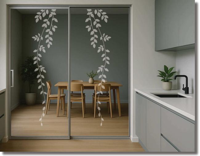 Glastürfolie leafline