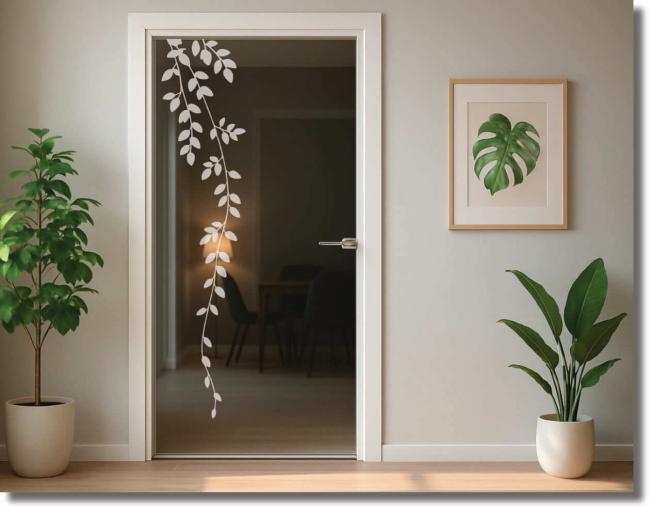 Glasdekorfolie leafline