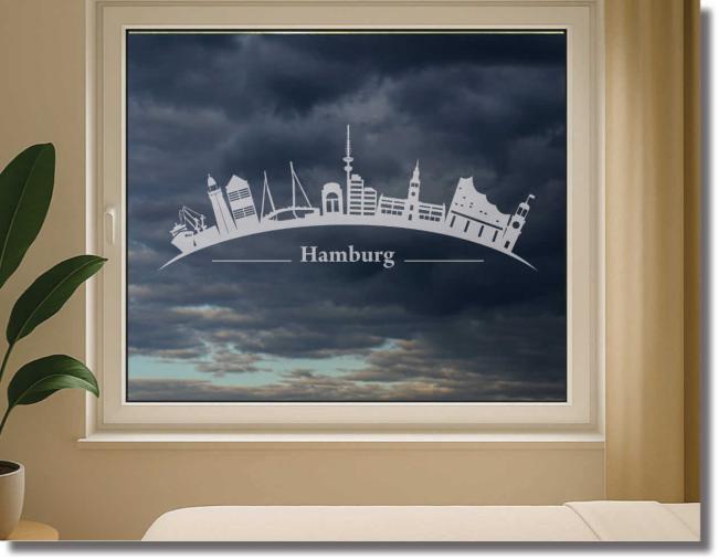 blickdichte skyline Hamburg gebogen