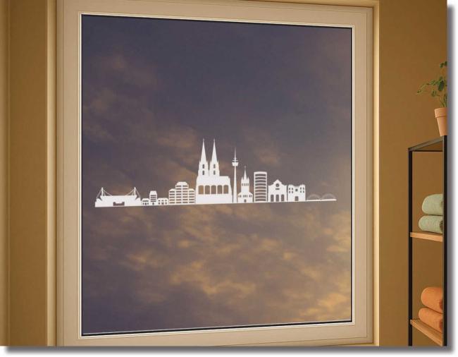 milchglasfolie skyline koeln gerade