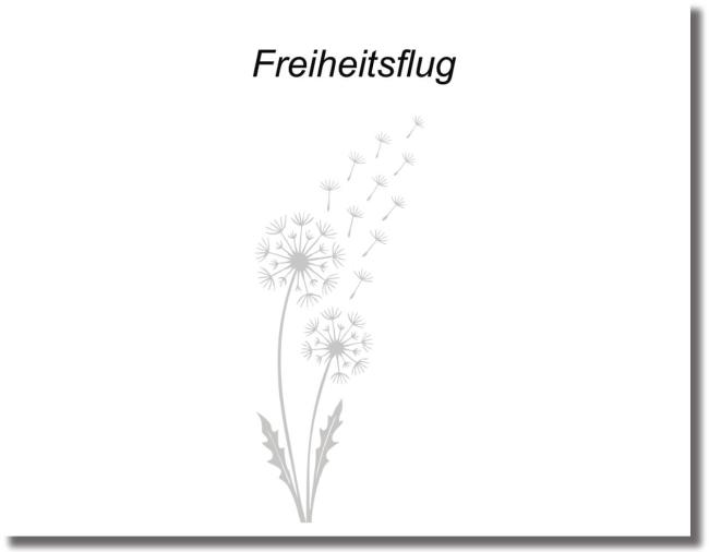 Glastürfolie Freiheitsflug  Pusteblumen im Flug