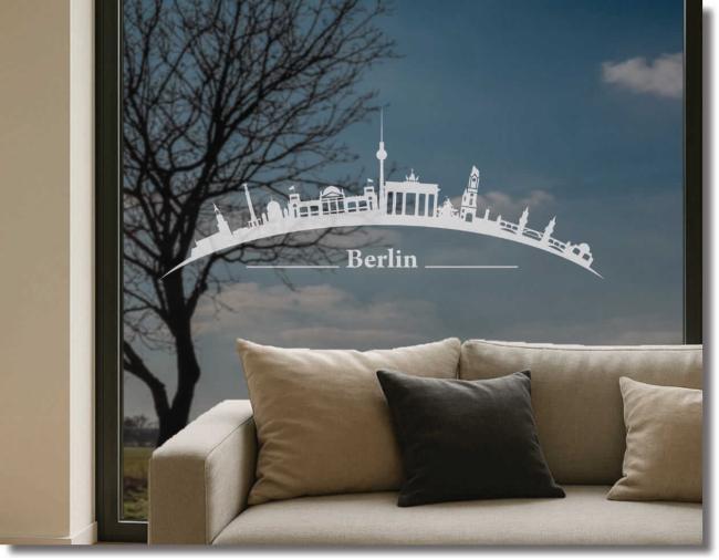 milchglasfolie skyline berlin gebogen