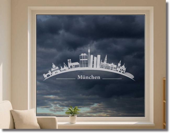 milchglasfolie skyline muenchen gebogen