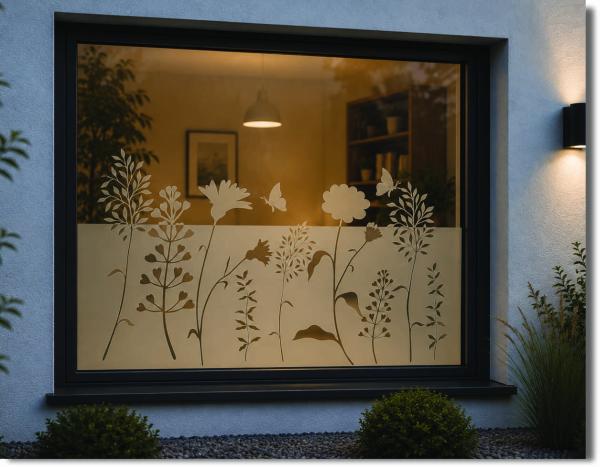Preview: dekorfolie-wildblumen-vorher und nachehr  dargestellt
