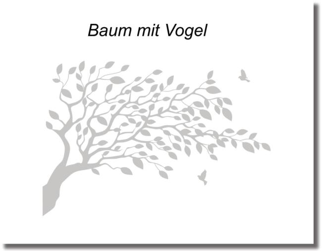 wandsticker Baum mit fliegende Vögel