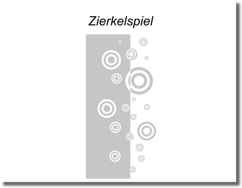 Dekorfoloie Ein Zierkelspiel aus Kreisen und einen rechteckigen Sichtschutz technik