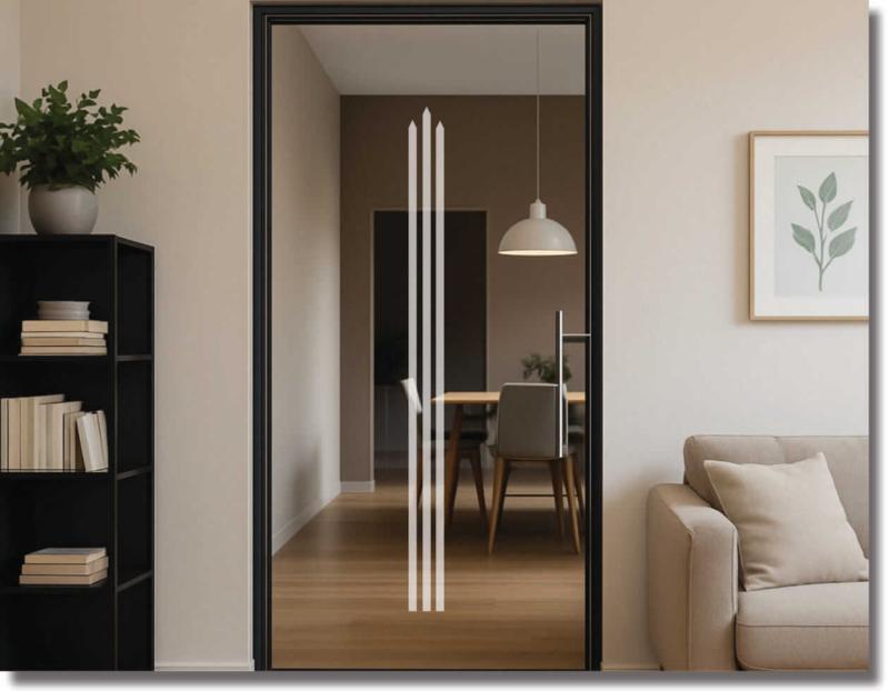 Glasdekorfolie arrow stripes