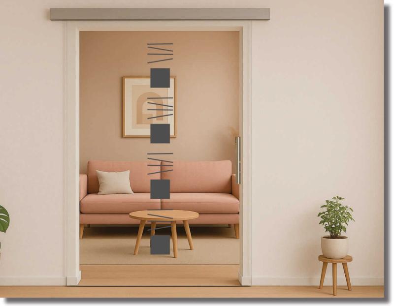 Glastürdekorfolie deco layer