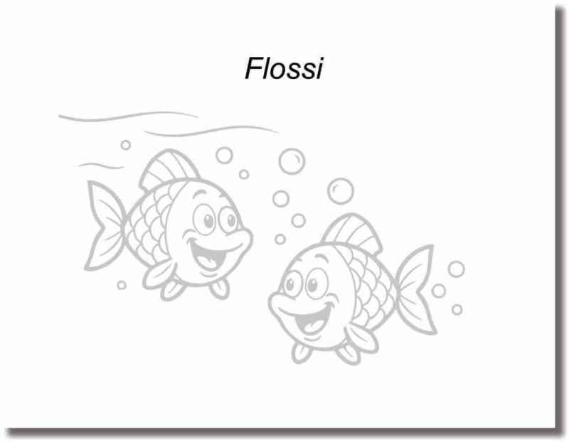 duschtuerfolie  flossi zwei lustige fische