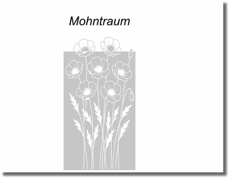 dekorfolie für fenster mohnblumen im Feld