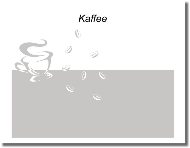 milchglasfolie Kaffeebohnen mit einer Tasse