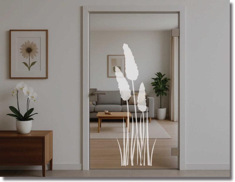 Glasdekorfolie pampas