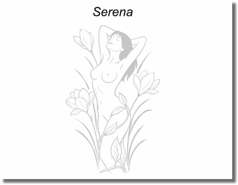 glasdekorfolie serena frau mit magnolien