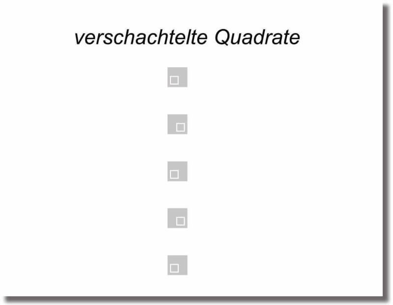 Glastürfolie verschachtelte Quadrate