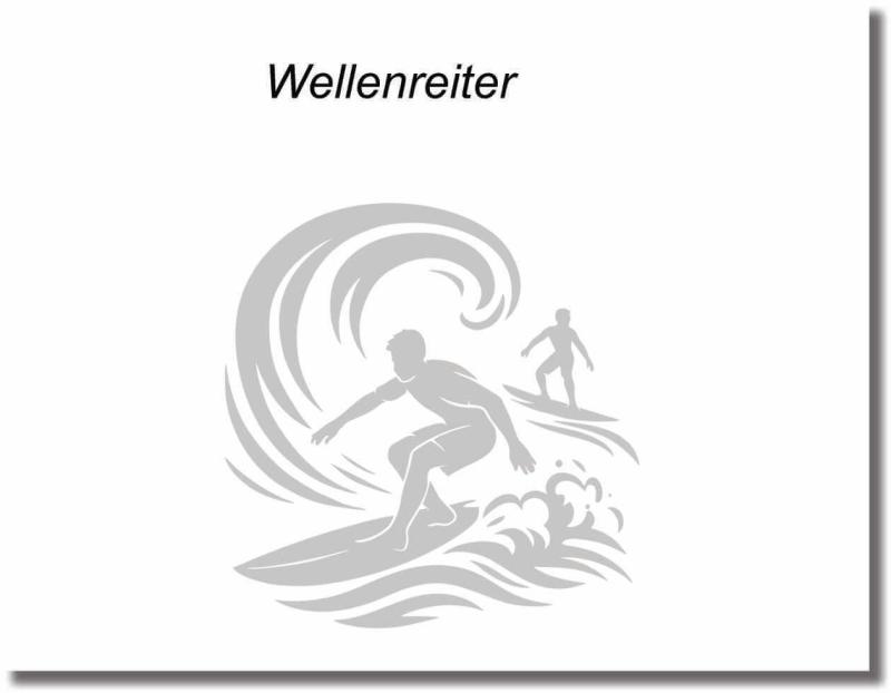 duschtuerfolie Wellenreiter