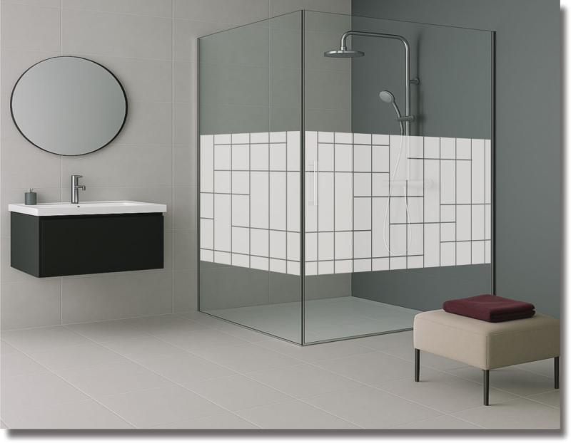 Glasdekorfolie Geschlossene Fläche mit transparenten Linien