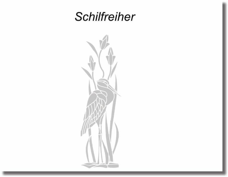 duschtuerfolie schilfreiher