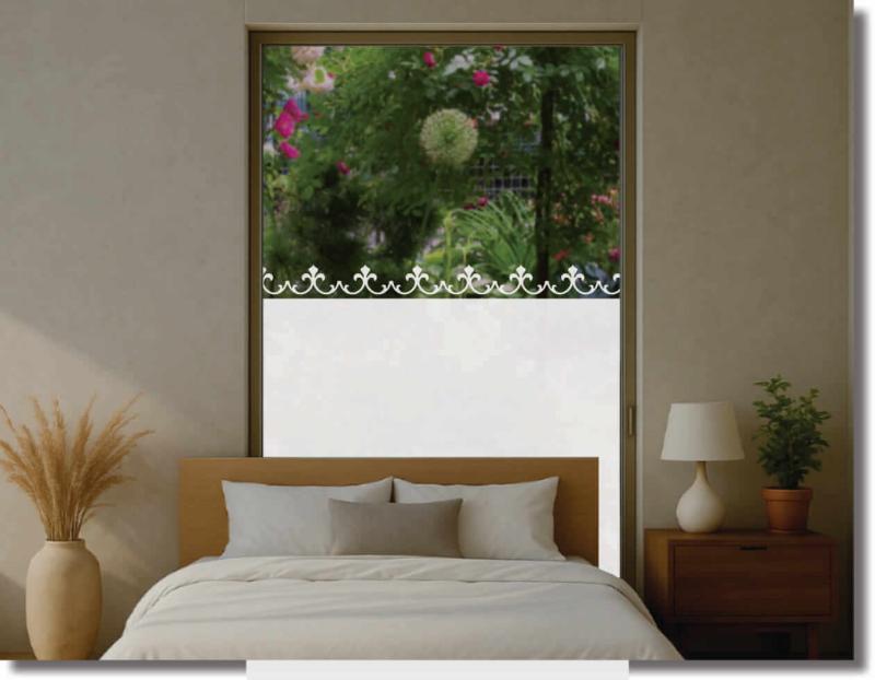 Fensterfolie Adolsi sichtschutz mit borduere