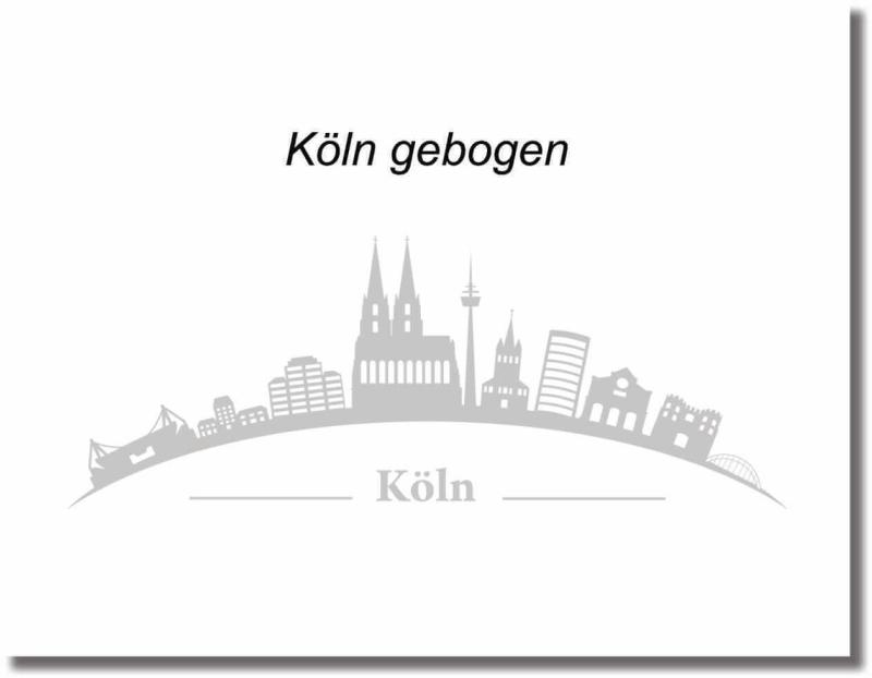 fgensterfolie skyline koeln gebogen