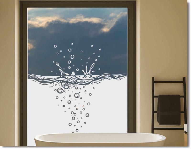 Fensterfolie wassertanz spritzendes Wasser als darstellung