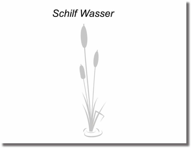 duschtuerfolie schilf im wasser