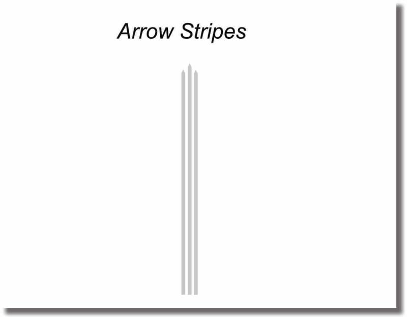 glasdesignfolie arrow stripes