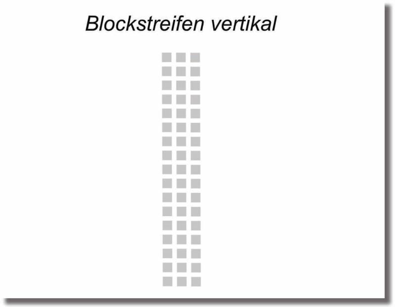 Glastürfolie blockstreifen vertikale quadrate