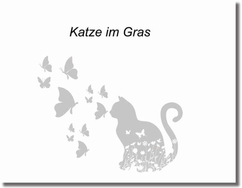 Glastürfolie katze im gras