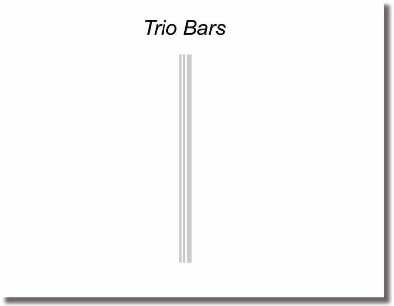 glasdesignfolie trio bars