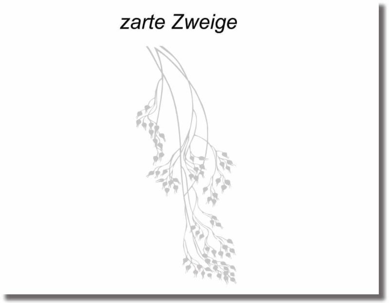 Glasdesignfolie zarte Zweige
