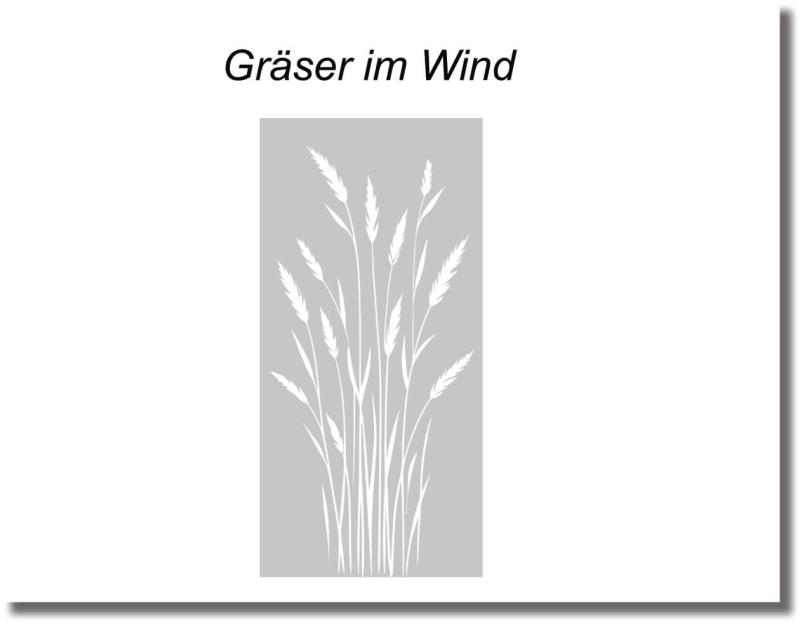 Glastürfolie Gräser im Wind