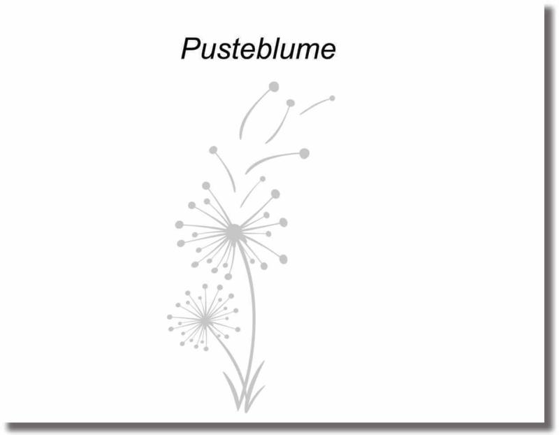 Glastürfolie pusteblume