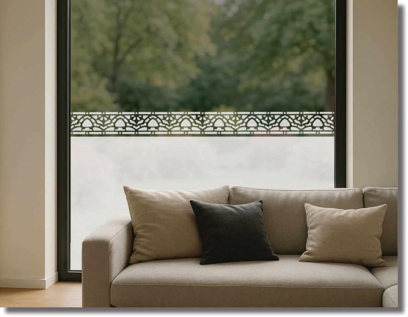 Fensterfolie  Aelos sichtschutz mit borduere