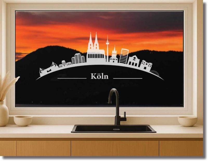 blickdichte skyline Koeln gebogen