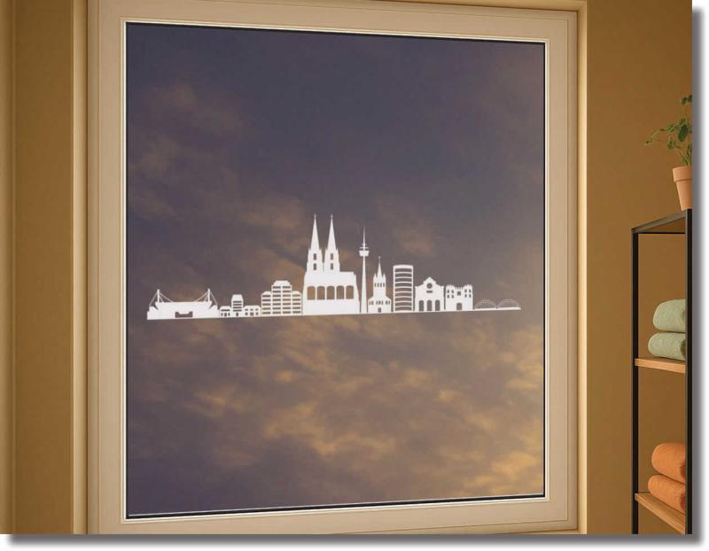 milchglasfolie skyline koeln gerade