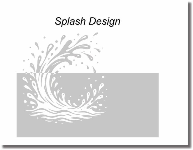 blickdichte Folie  splash design auftürmende welle