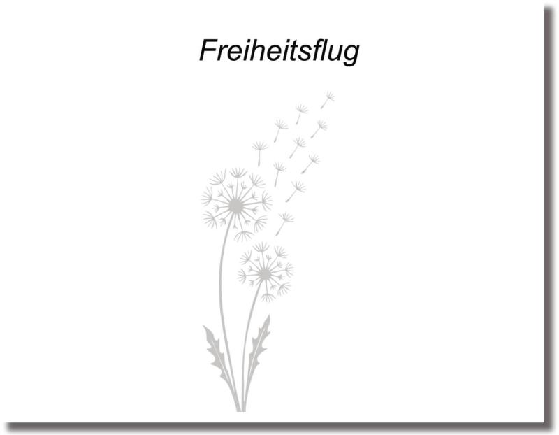 Glastürfolie Freiheitsflug  Pusteblumen im Flug