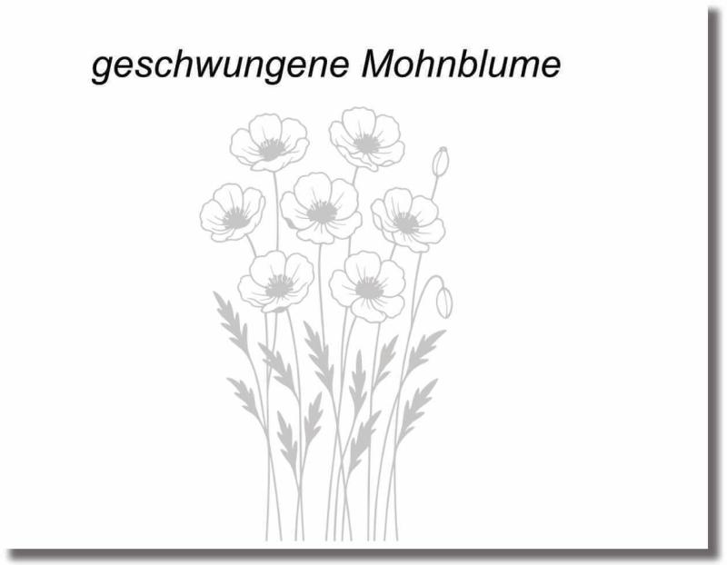 galstuerfolie geschwungene mohnblumen
